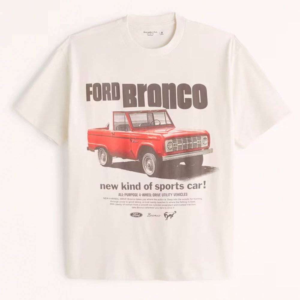 Abercrombie Mens Bronco Graphic Tee XXL